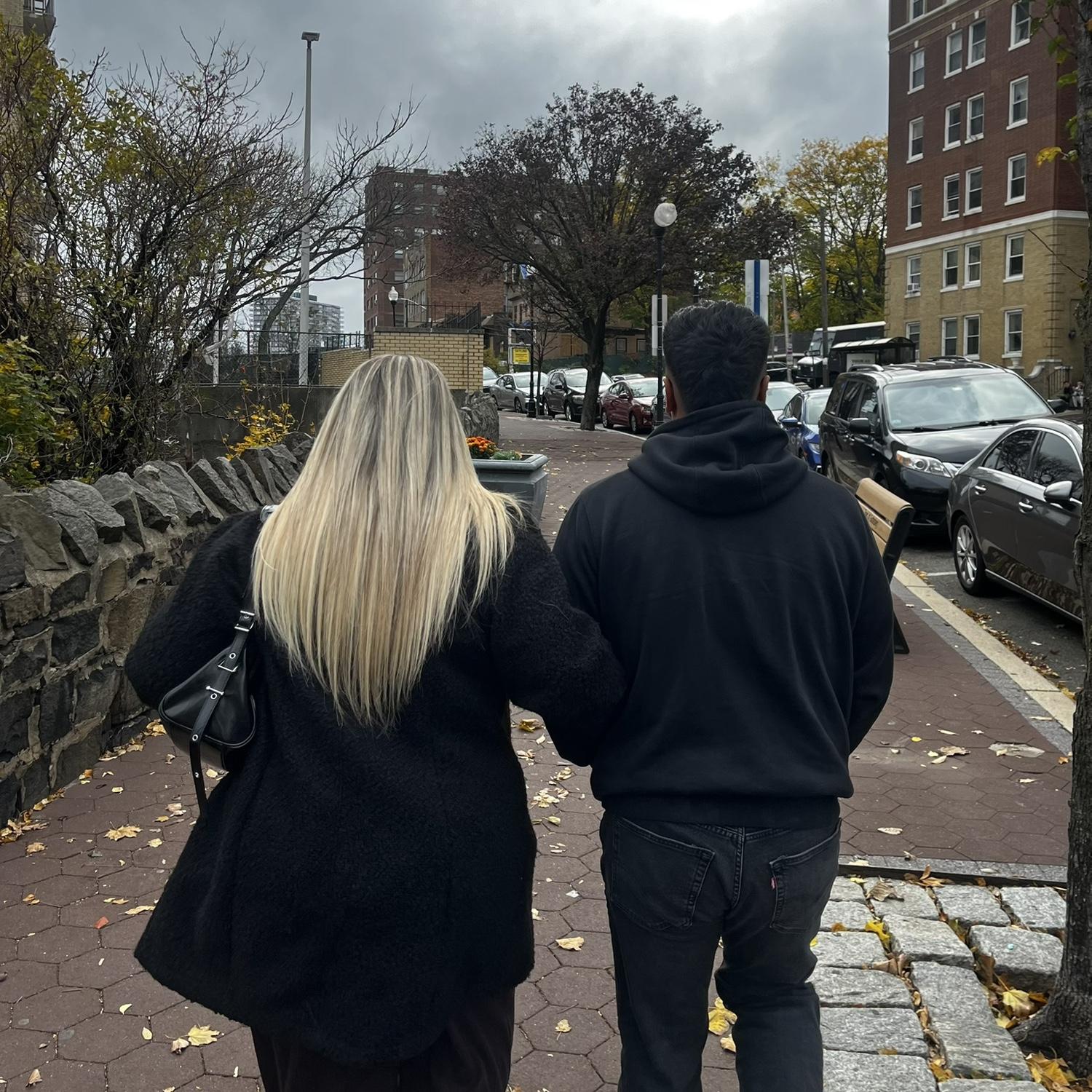 walking after lunch in New Jersey