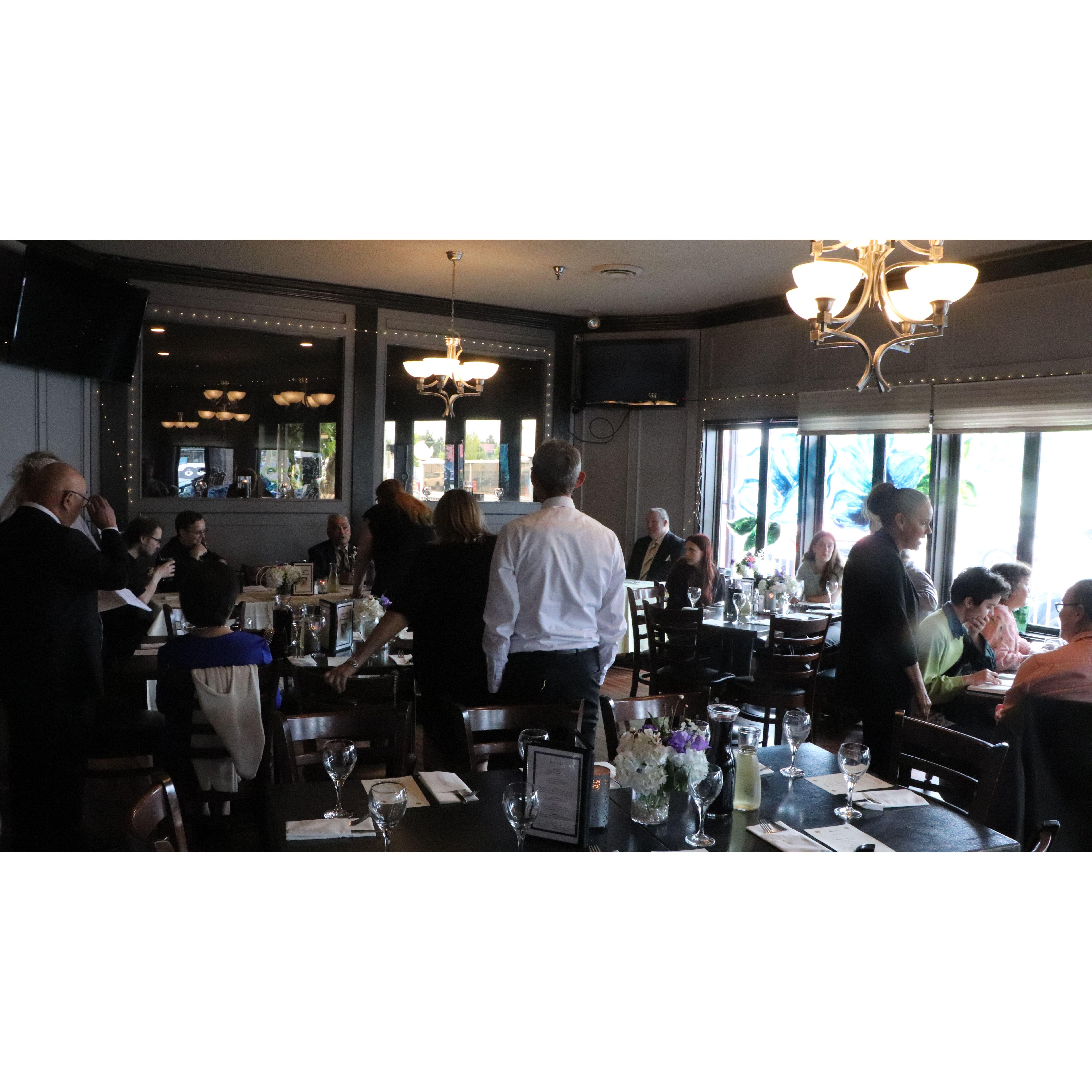 Dinner with loved ones at Royal Oak.