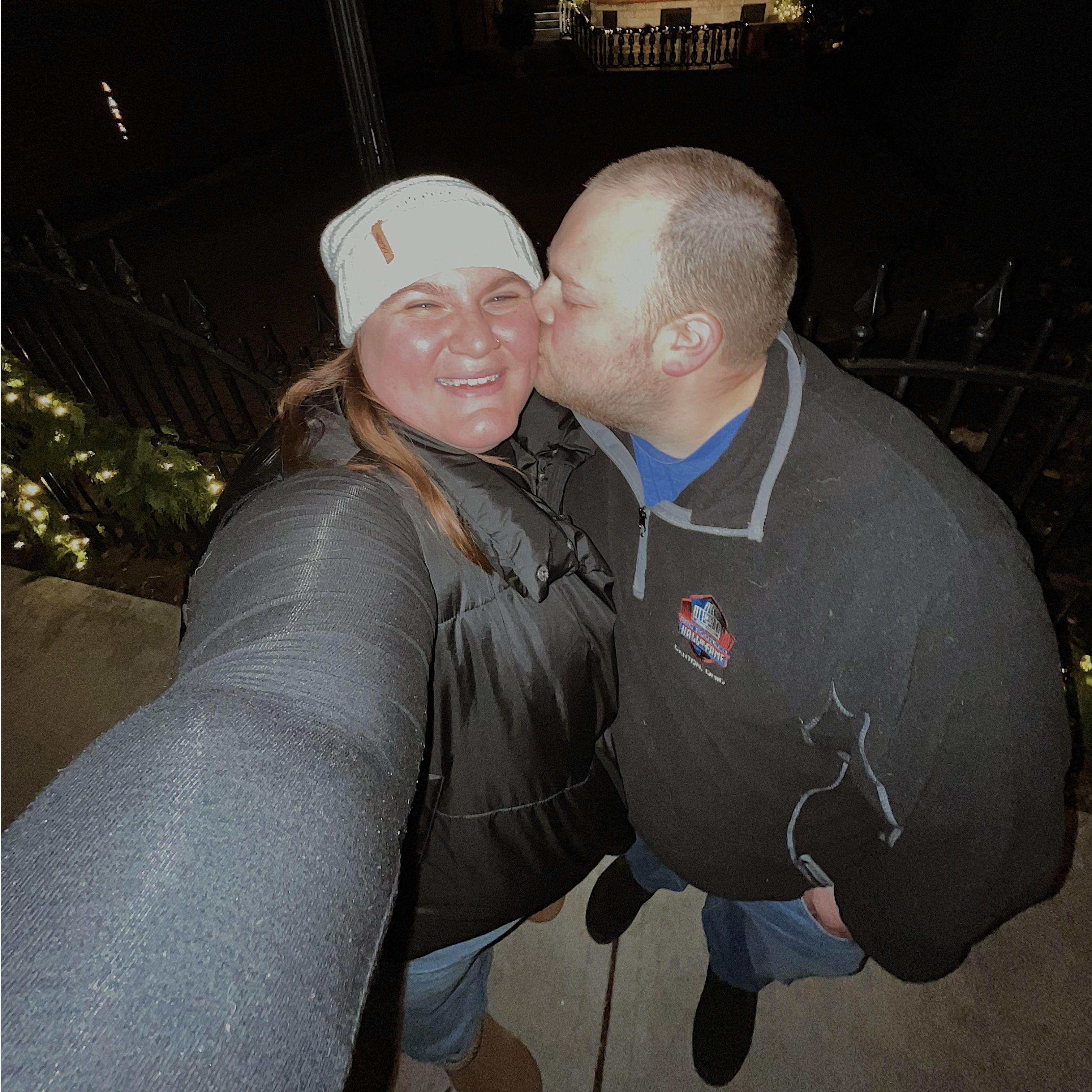 Christmas lights at German Village