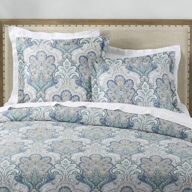 Jordana Paisley Percale Duvet Cover, King/Cal King, Blue Multi