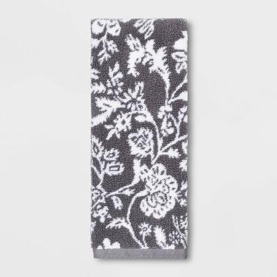 Performance Hand Towel Radiant Gray Floral - Threshold™