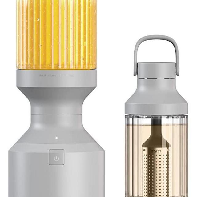 Beast Blender + Hydration System | Blend Smoothies and Shakes, Infuse Water, Kitchen Countertop Design, 1000W (Pebble Grey)