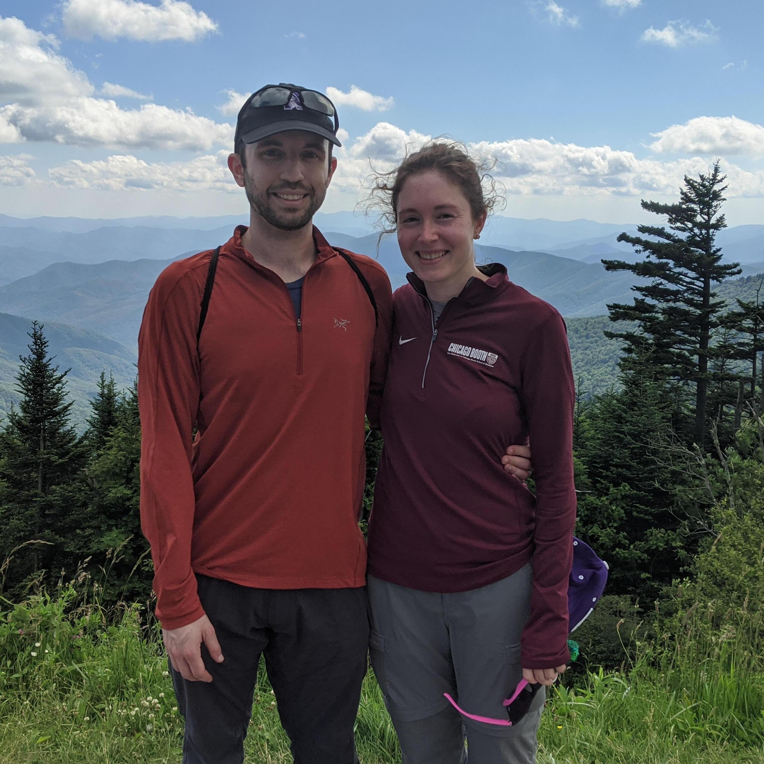 Hiking in Great Smoky Mountains National Park 2020. Brian proposed the next day!