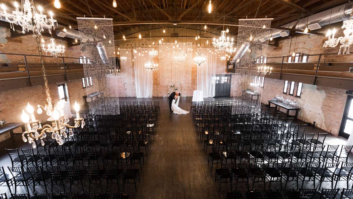 Luxurious Rose Gold and Burgundy Downtown St. Pete Ballroom Wedding