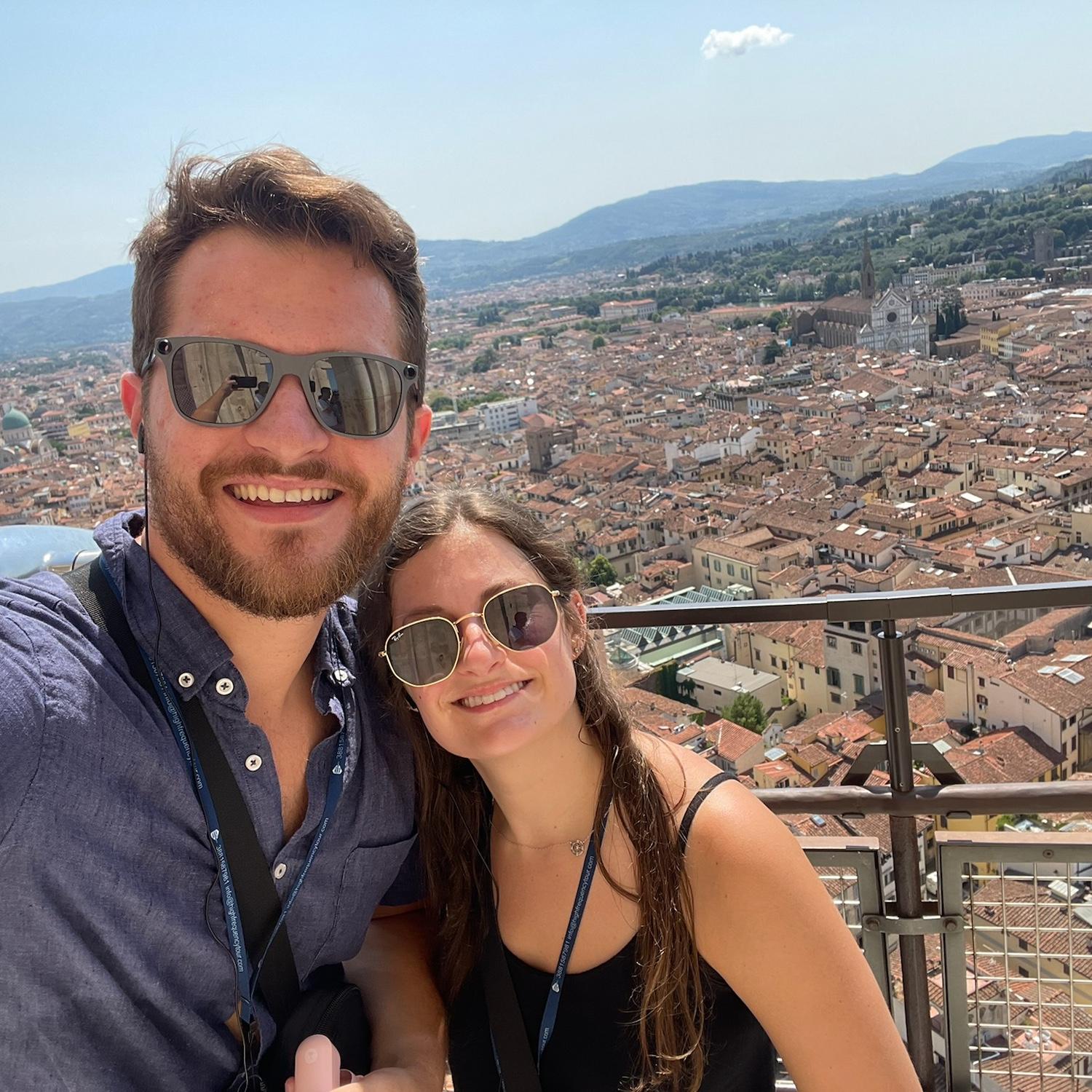 Climbed the Duomo, Florence, Italy and this is the view from the top!
