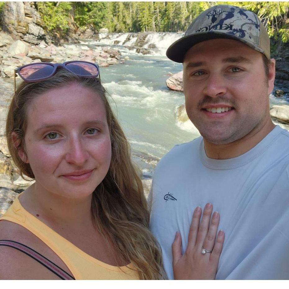 The proposal at Glacier National Park