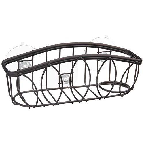 Spectrum Diversified Leaf Sponge & Brush Holder, Bronze