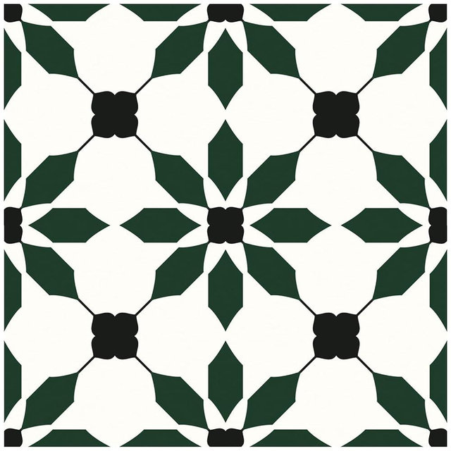 MORCART 8" x 8" Peel and Stick Floor Tile, 40 PCS Self-Adhesive DIY Vinyl Flooring for Renters, Removable and Waterproof Tile Sticker for Bathroom, Kitchen, Staircase(Black Green)