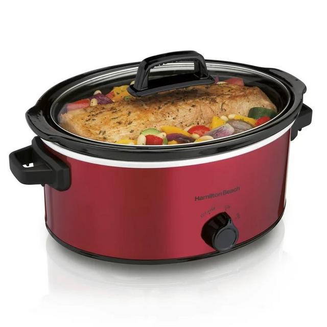 Hamilton Beach Slow Cooker, 6 Quart, Red