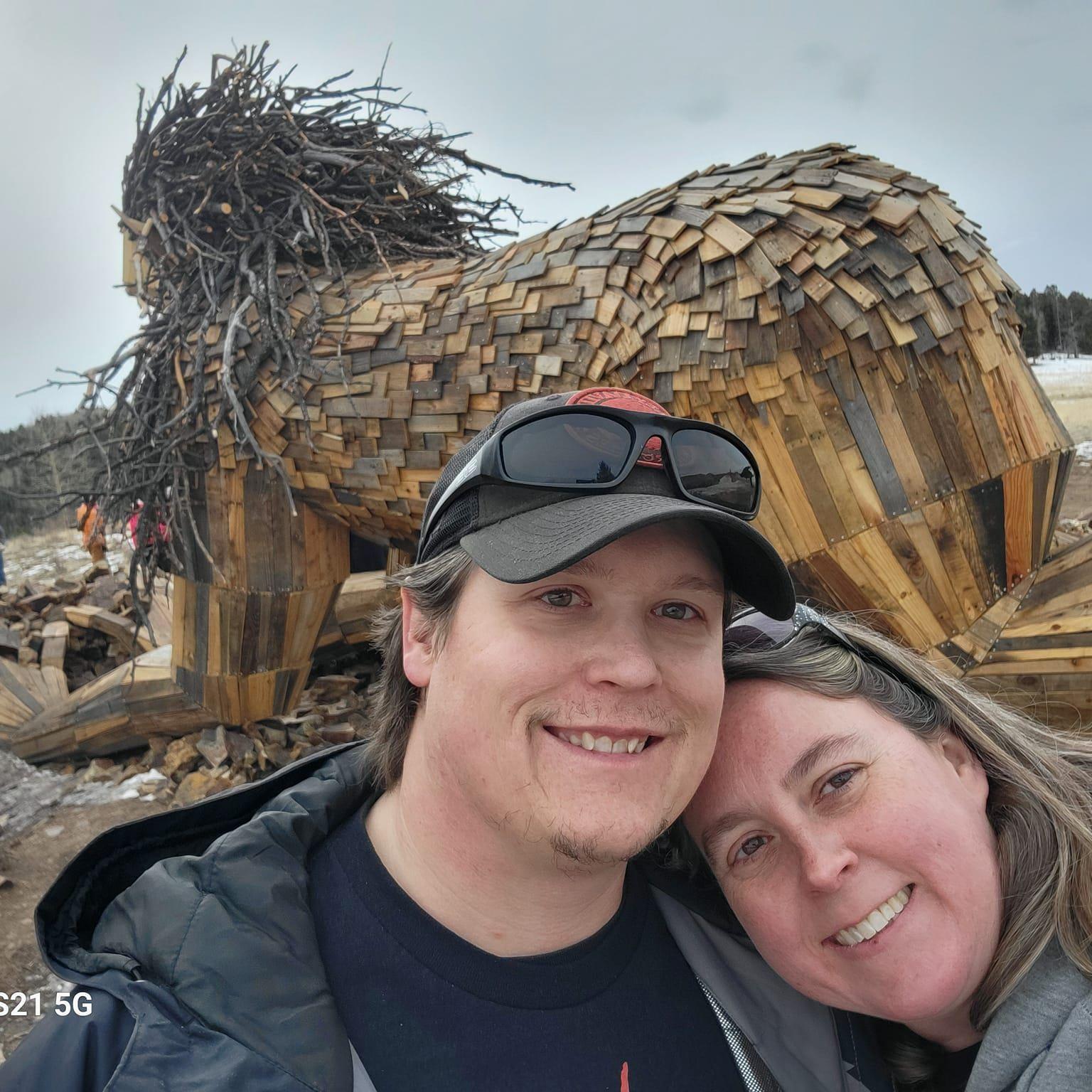 Where we met "Rita the Troll" (and took a pic. with her backside, lol). Jan. 2024