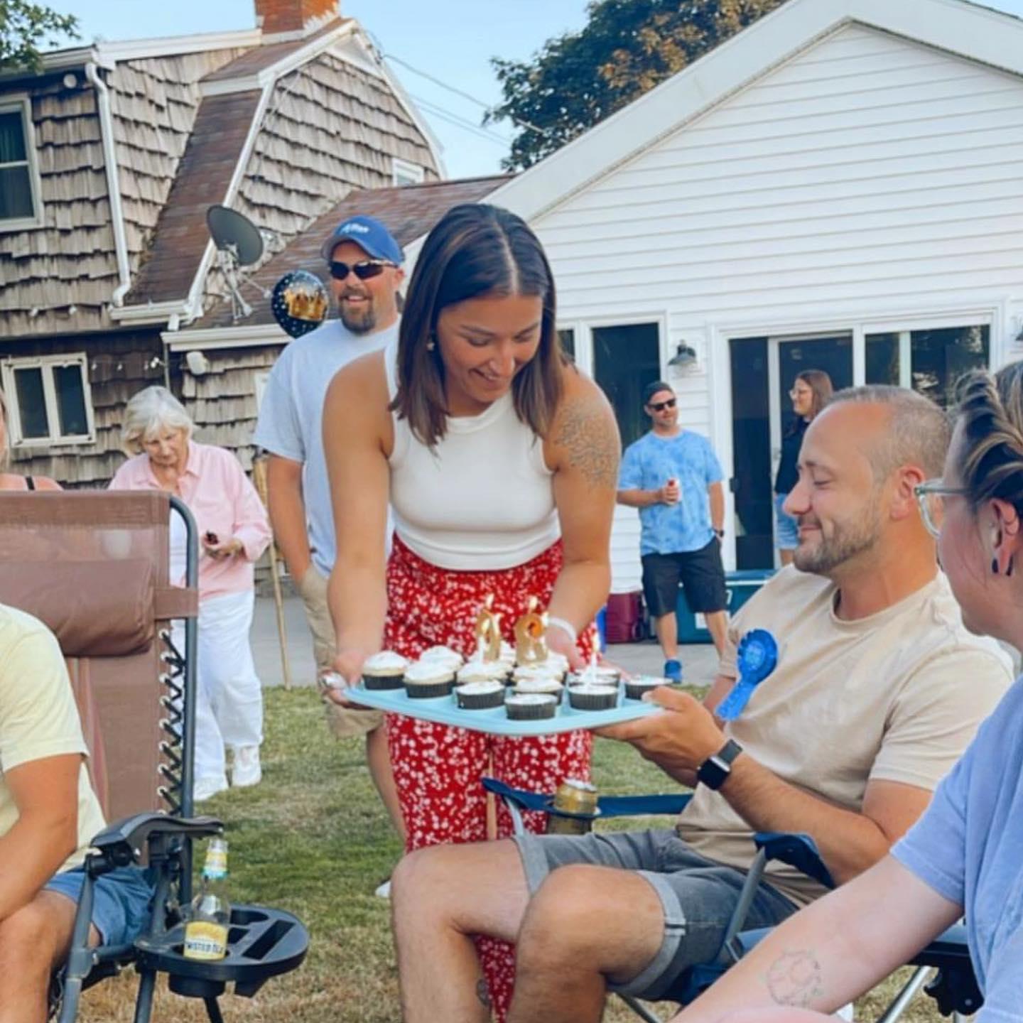 that time Kayla threw Matt a surprise "half" 30th birthday party, 7/9/2022