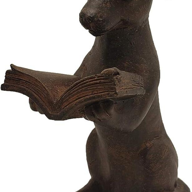 Young's Inc Resin Reading Dog with Glasses