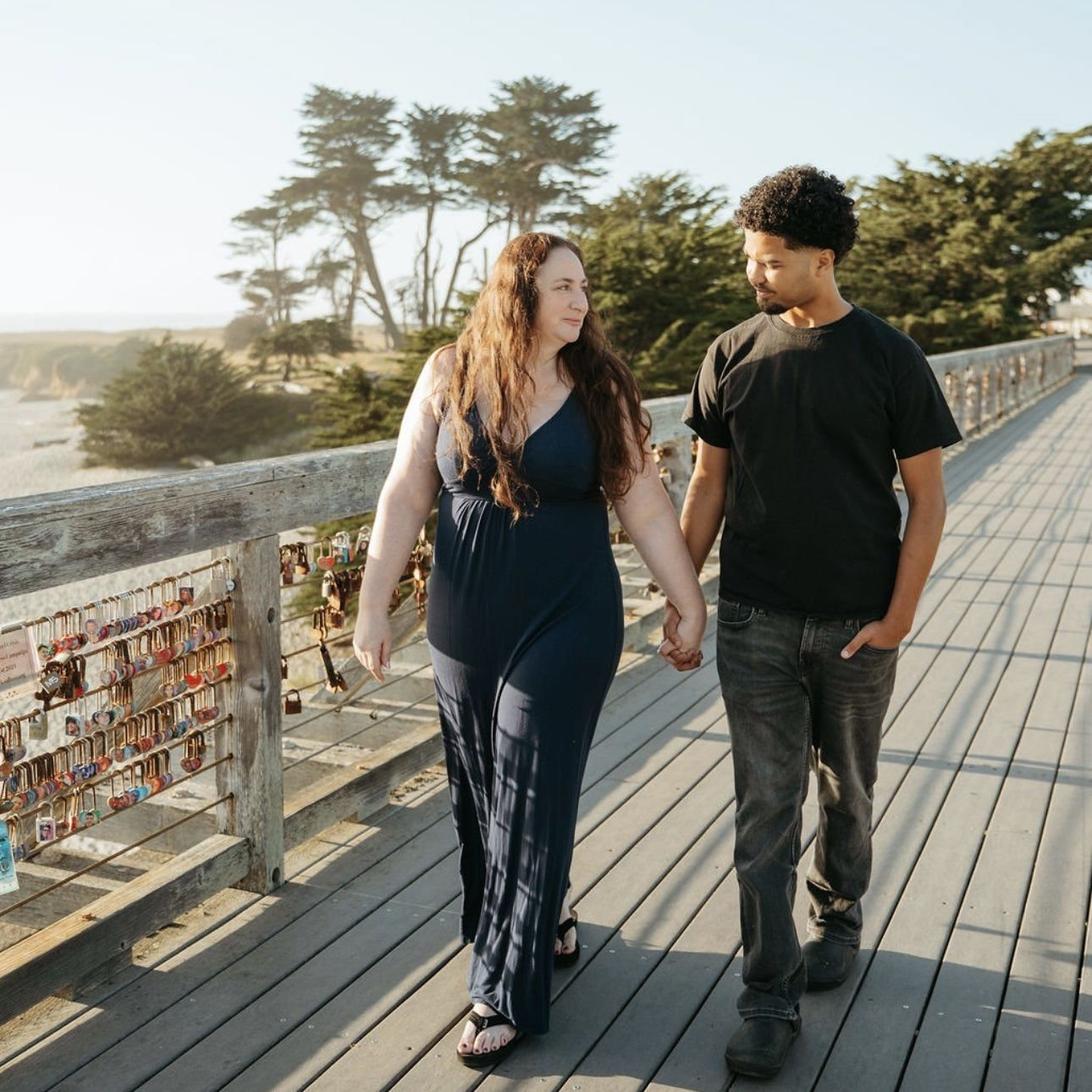 On the trestle bridge in Fort Bragg, Ca