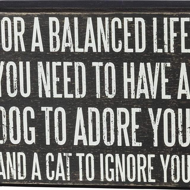 Primitives by Kathy Classic Box Sign, 6.5 x 5.5-Inches, for A Balanced Life You Need