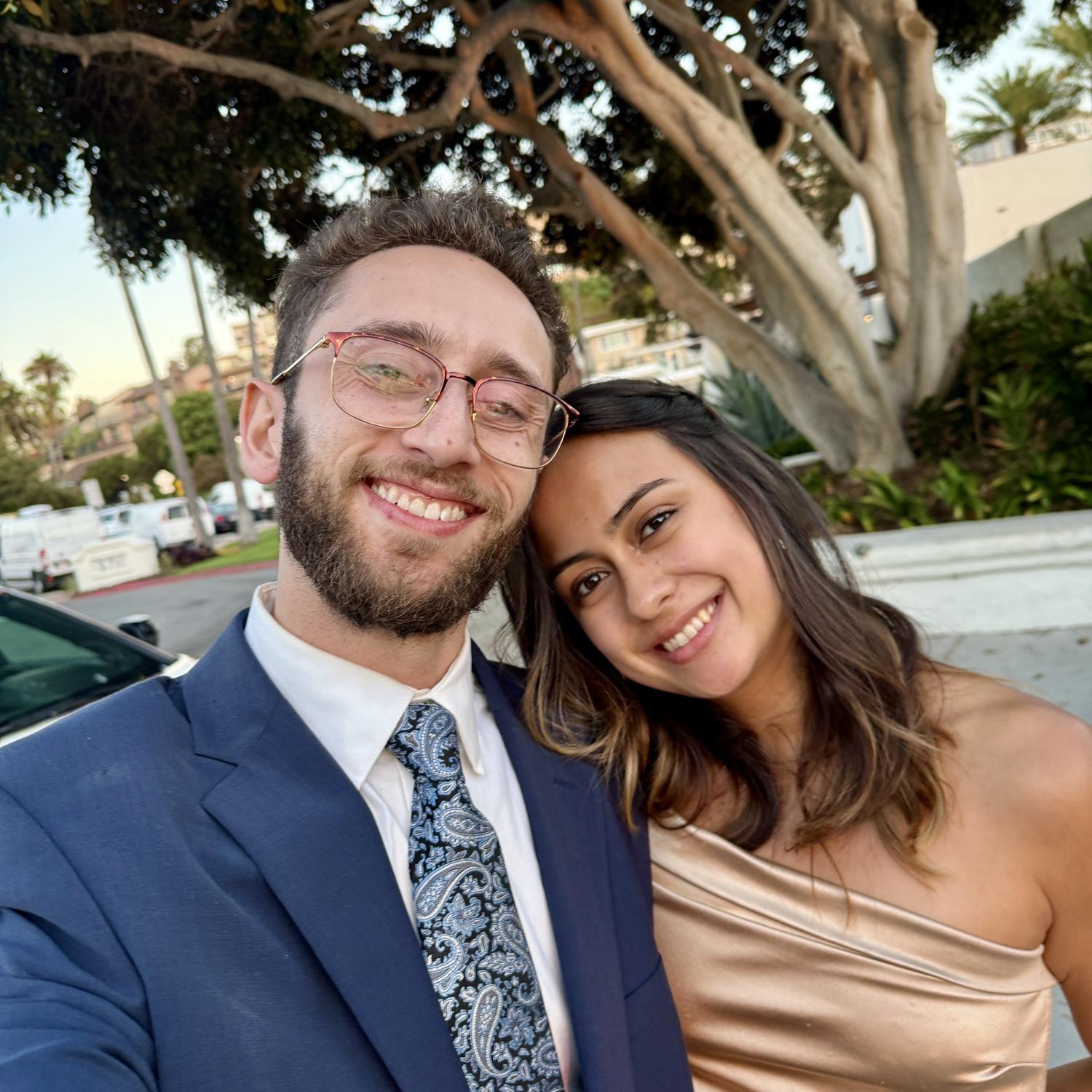 A sweet selfie at Tim and Tina Greer's wedding.