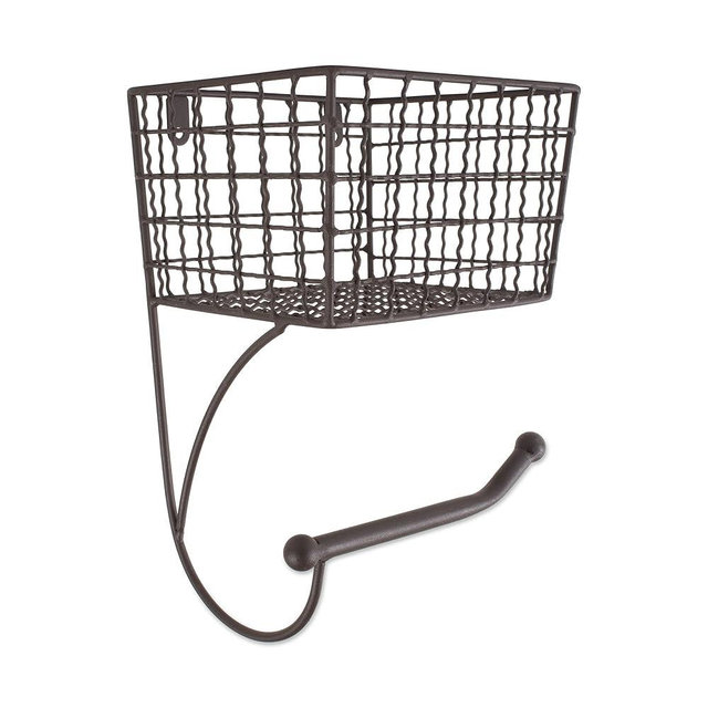 DII Rustic Farmhouse Bathroom Décor, Metal Storage, Toilet Paper Holder, Rustic