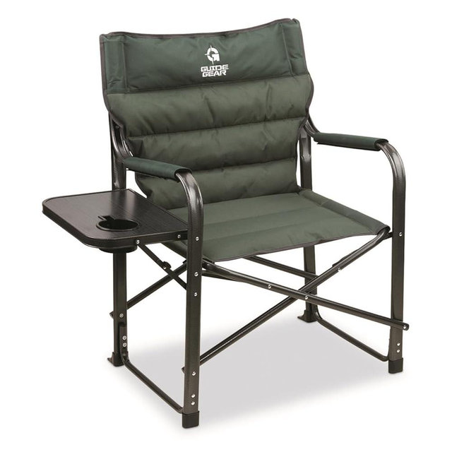 Guide Gear XL Comfort Padded Director’s Camp Chair; 400-lb. Capacity, for Camping, Fishing or by The Beach and Swimming Pool