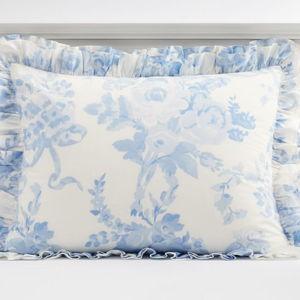 LoveShackFancy Damask Ruffle Sham Cover