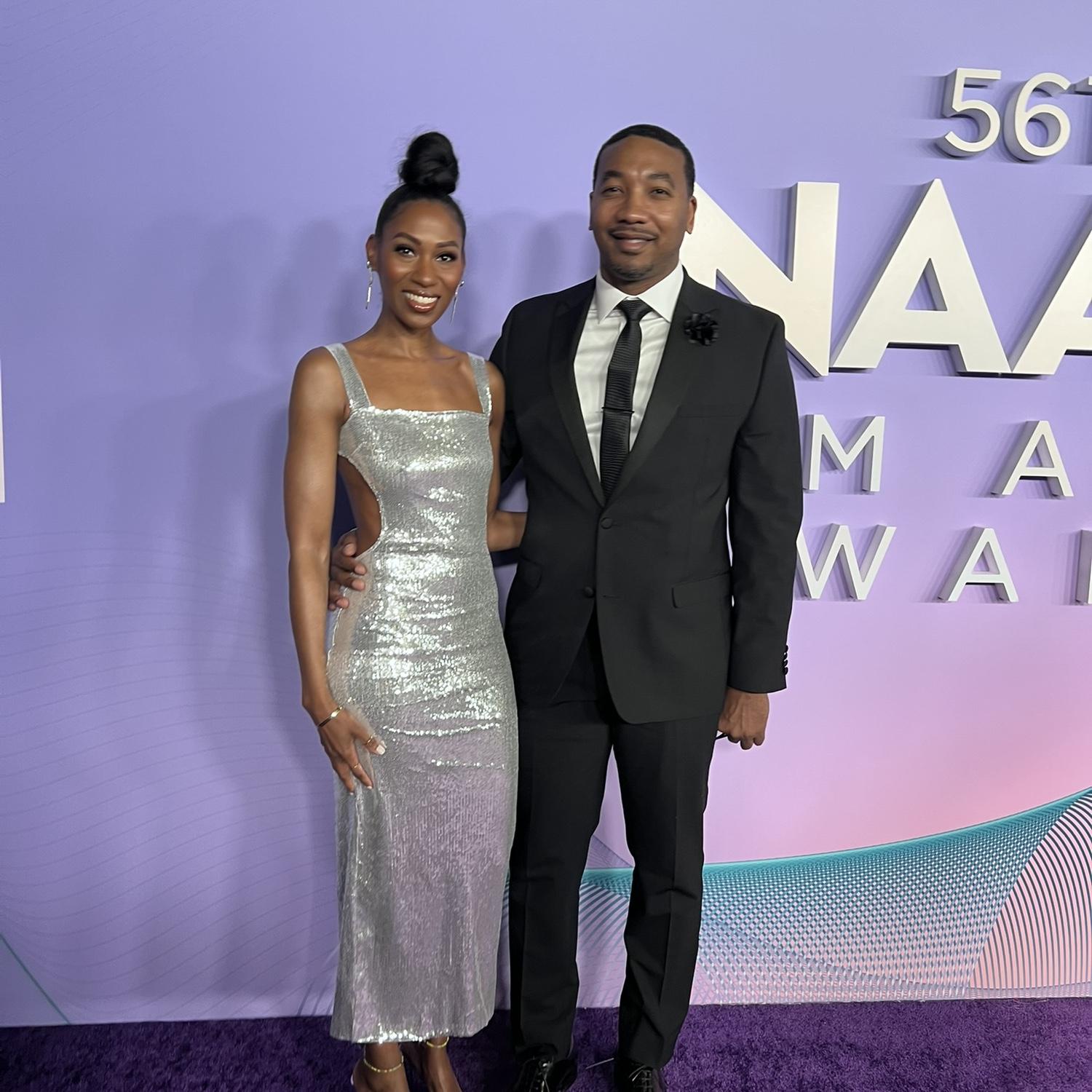 together on the carpet at the 56th annual NAACP Awards.
