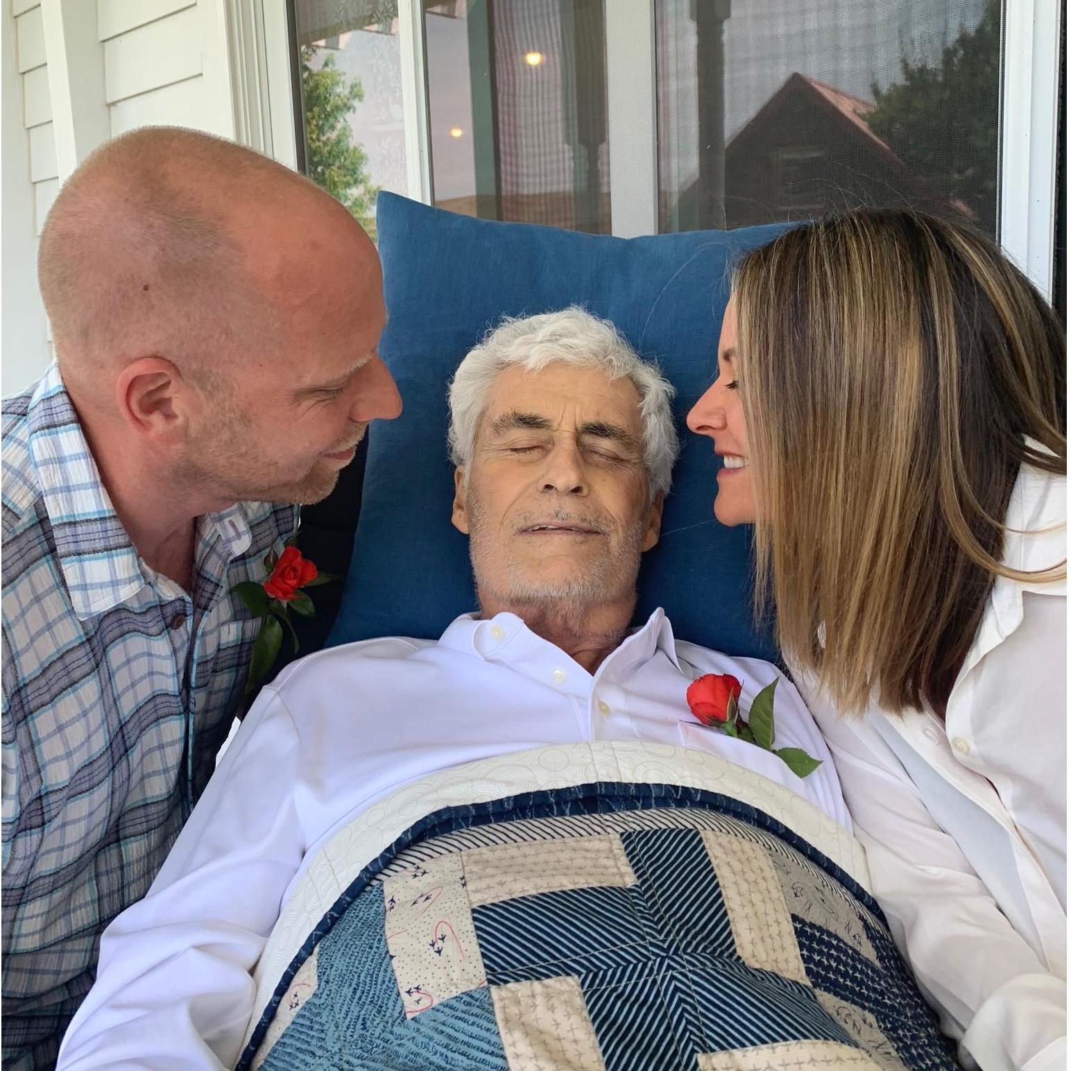 Proud new father-in-law! Our final portrait with Obbie Ted Atkinson, 6/22/19, right after saying our vows at his side.