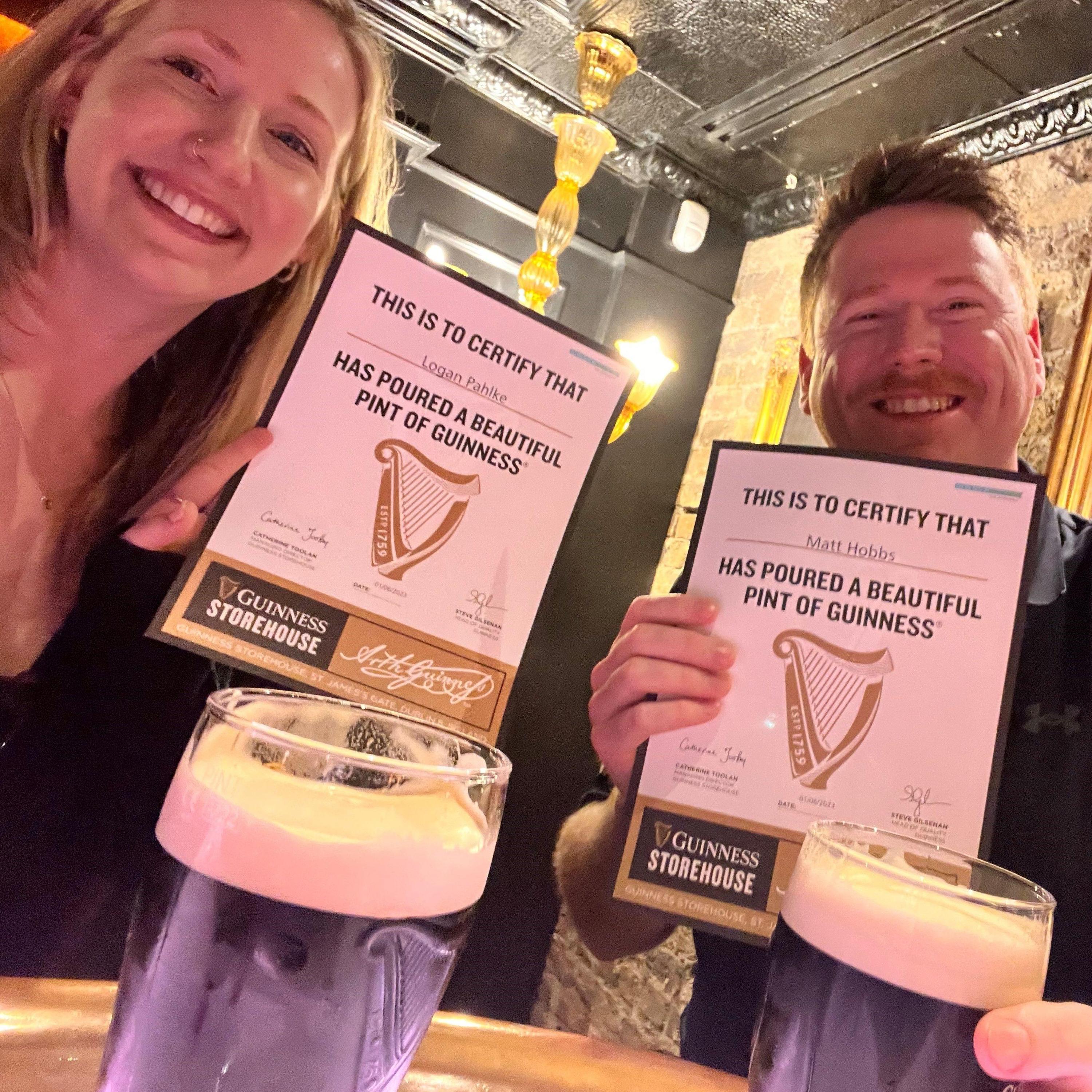 Official certified Guinness bartenders | Guinness Storehouse, Dublin, Ireland 2023