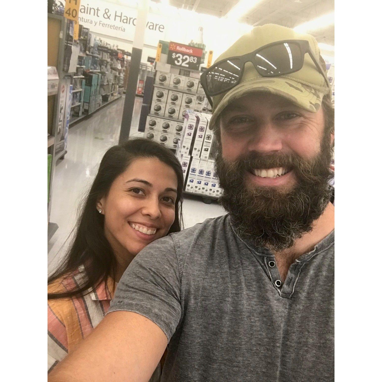 Selfies at Walmart for mom