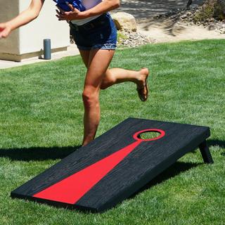 12-Piece Dark Solid Wood Regulation Size Cornhole Game Set