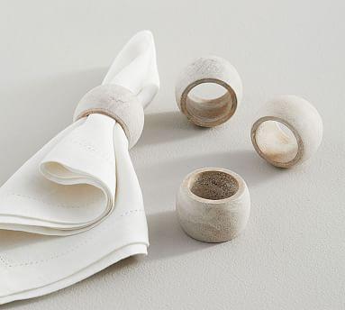 Chateau Acacia Wood Napkin Ring, Each - White