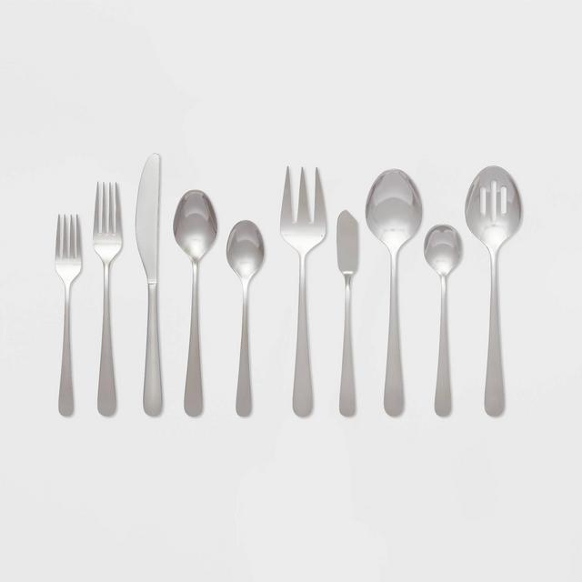 65pc Harrington Flatware Set Silver - Threshold™