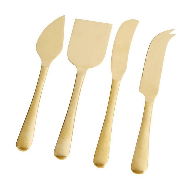 Dakota Cheese Knives, Set of 4 - Champagne Gold