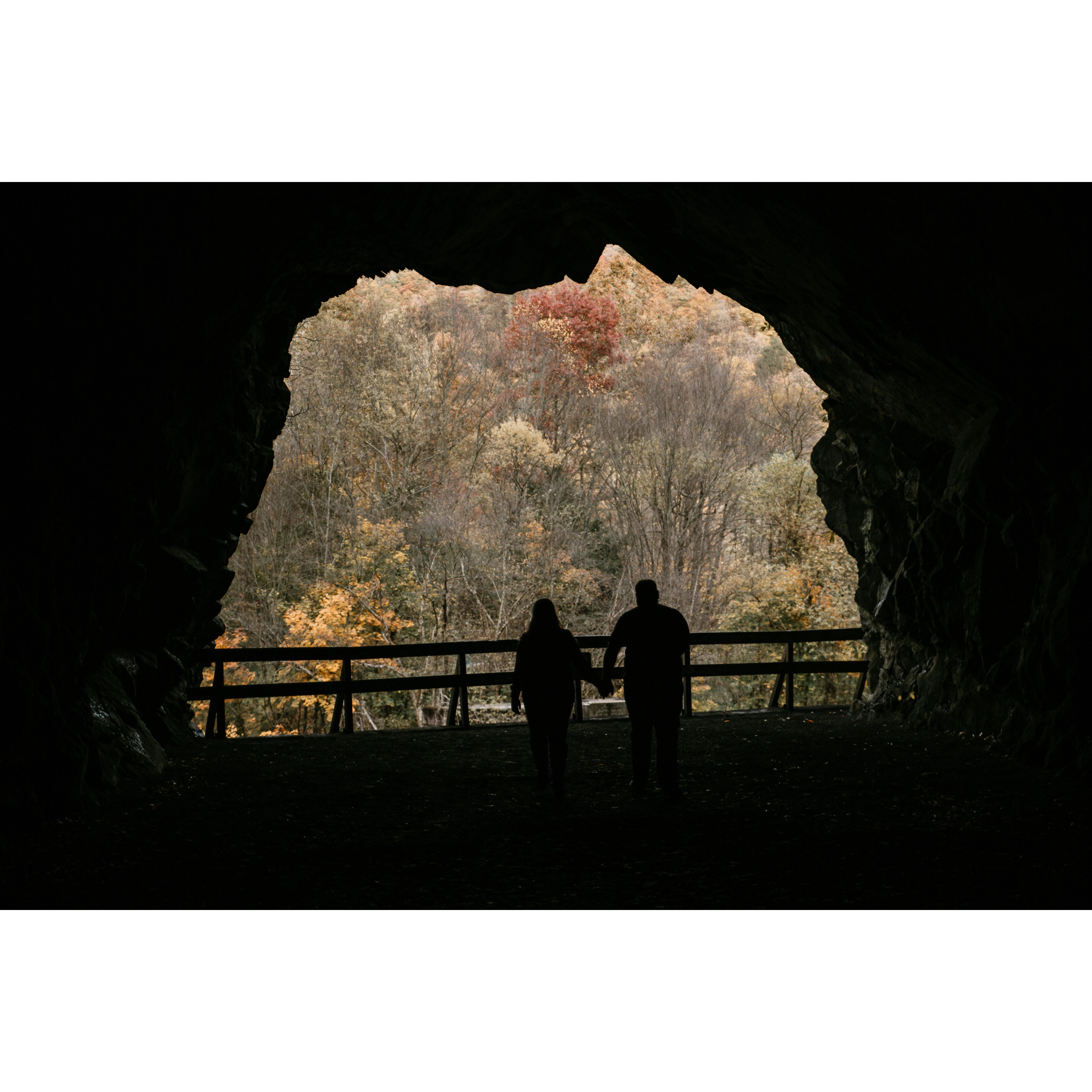 Old train tunnel at Glen Onoko State Park where John proposed to Wendy on 7/16/17

Engagement photo taken at Glen Onoko State Park
-Kristy Hoadley Photography