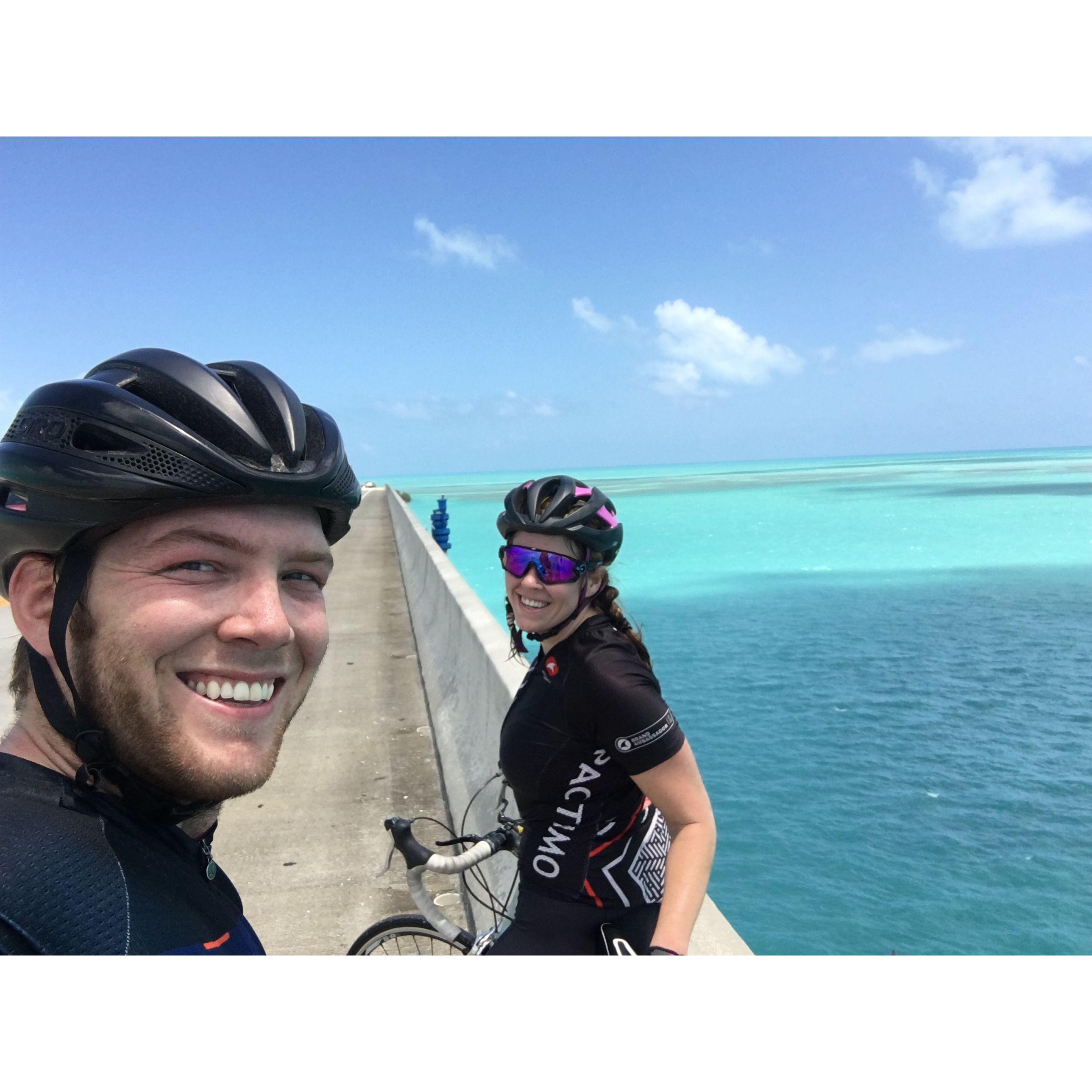 Riding along the Overseas Highway in the Florida Keys
