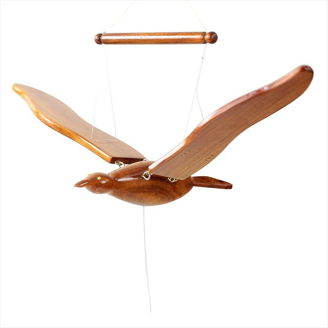 Artisan Handmade Wooden Flying Bird 3D (Three-Dimensional) Model with Wings | Exclusive Home & Decor Functional Gifts Ideas | Roof & Top Hanging Sculpture