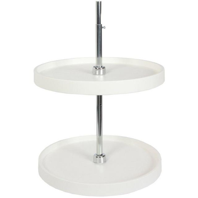 Knape & Vogt PFN20ST-W 31.5 by 20 by 20 Full-Round Polymer Lazy Susan Cabinet Organizer,White