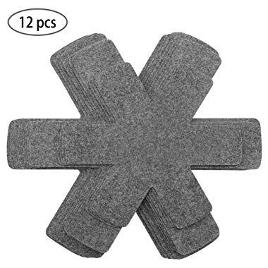 Pot and Pan Protectors, Set of 12 and 3 Different Size, Pot Dividers Pads/Stacking Pan Protectors/Pan Separators Pads for Protecting and Separating Pots and Pans