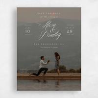 Beige Wedding Save the Date - Loren Photo