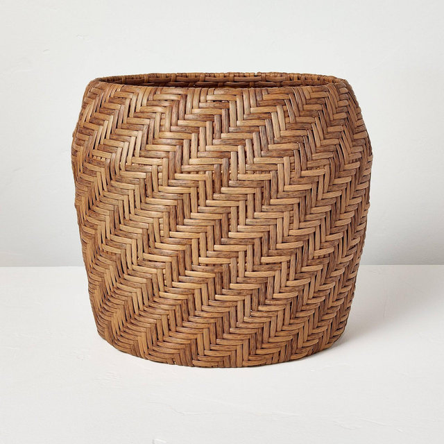 2pc Small Round Woven Patterned Outdoor Plant Basket 13.8" - Hearth & Hand™ with Magnolia
