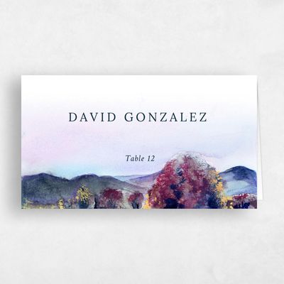 Purple Destination Wedding Place Card - Montecillo