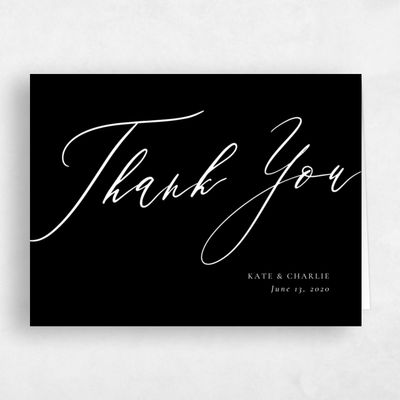 Black Wedding Thank You - Violin