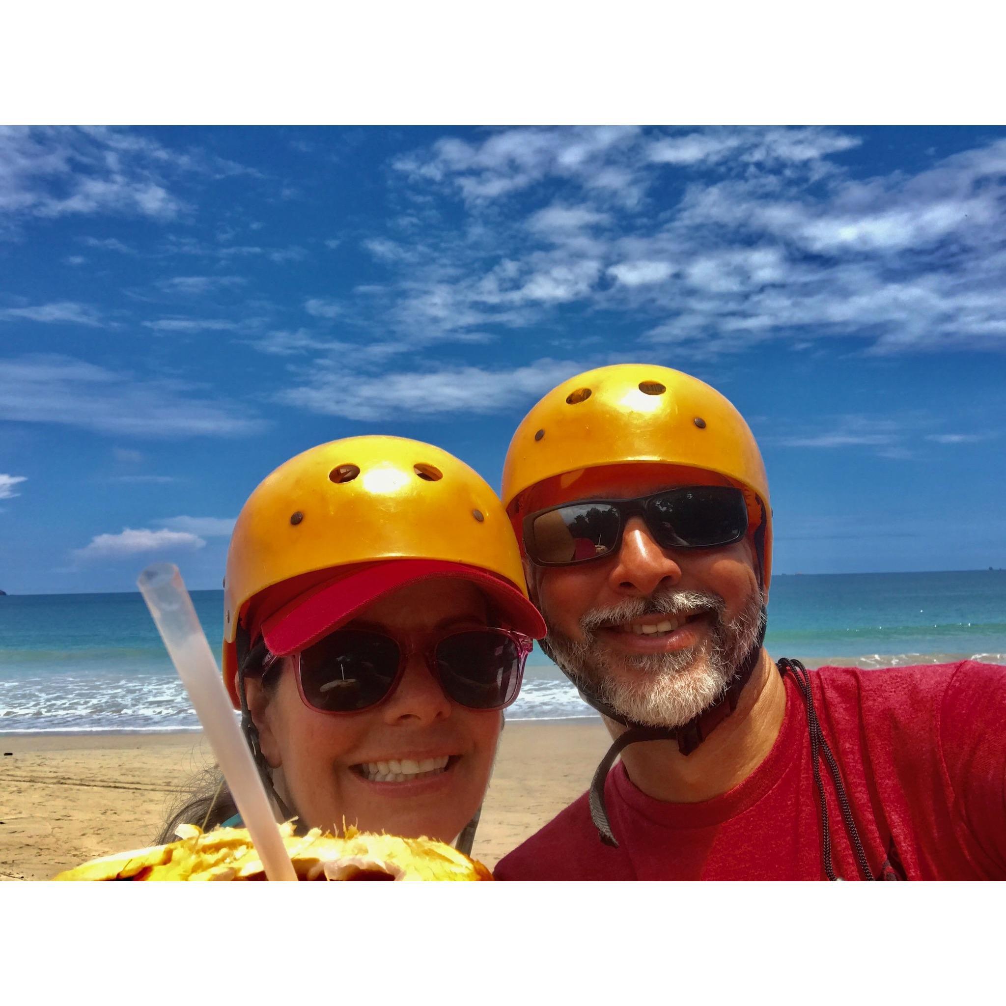 Riding ATV's in Costa Rica drinking CoCoLocos, 2018