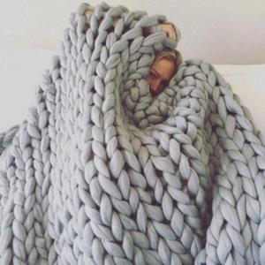 Chunky blanket Wool blanket 100 % merino wool