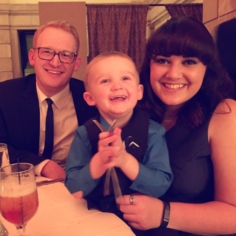 At Dan and Caroline's (Emily's cousin) wedding in Albany, New York, January 2017