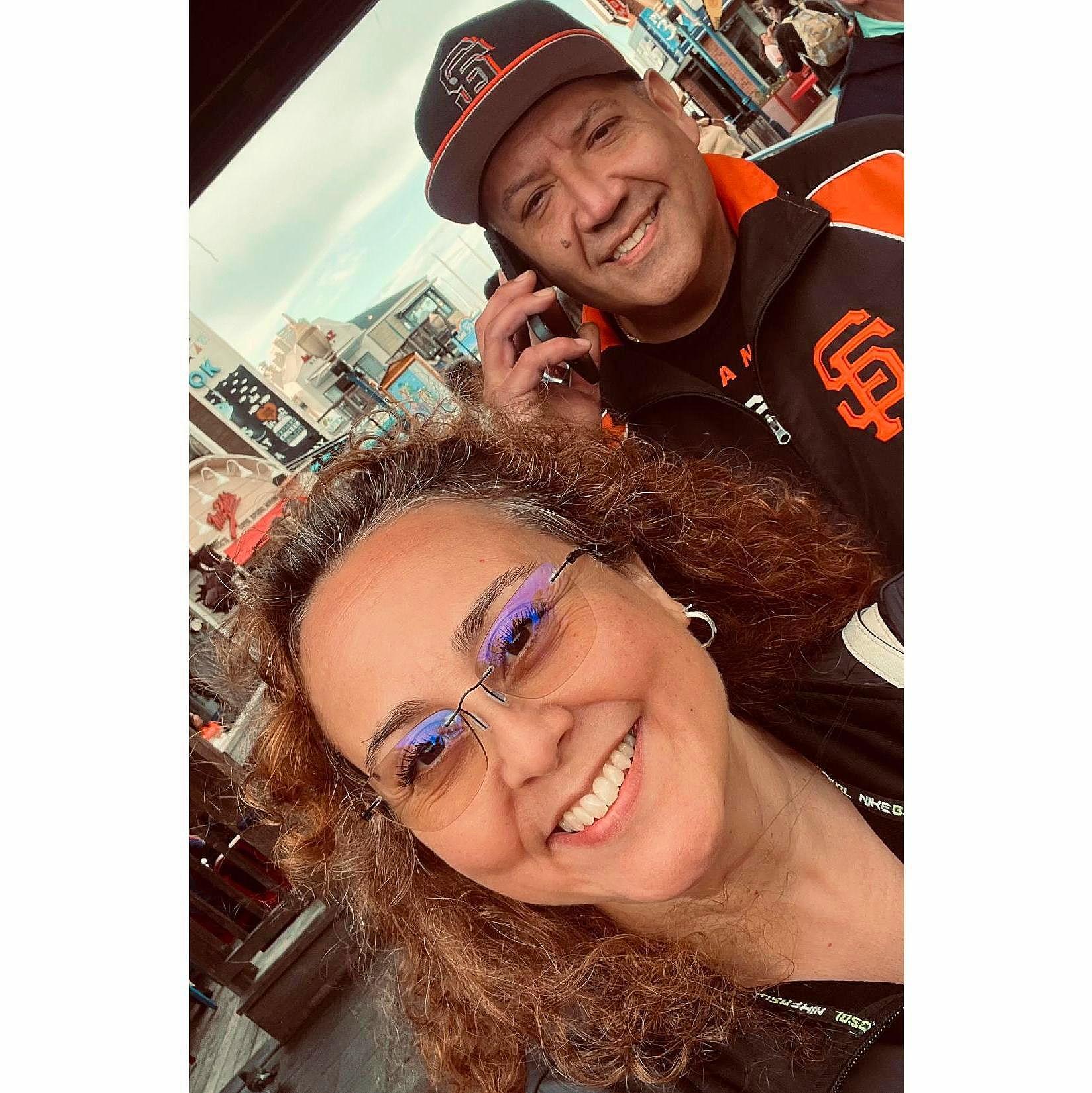 After work he suprised me with tickets to go see the Giants play one evening.