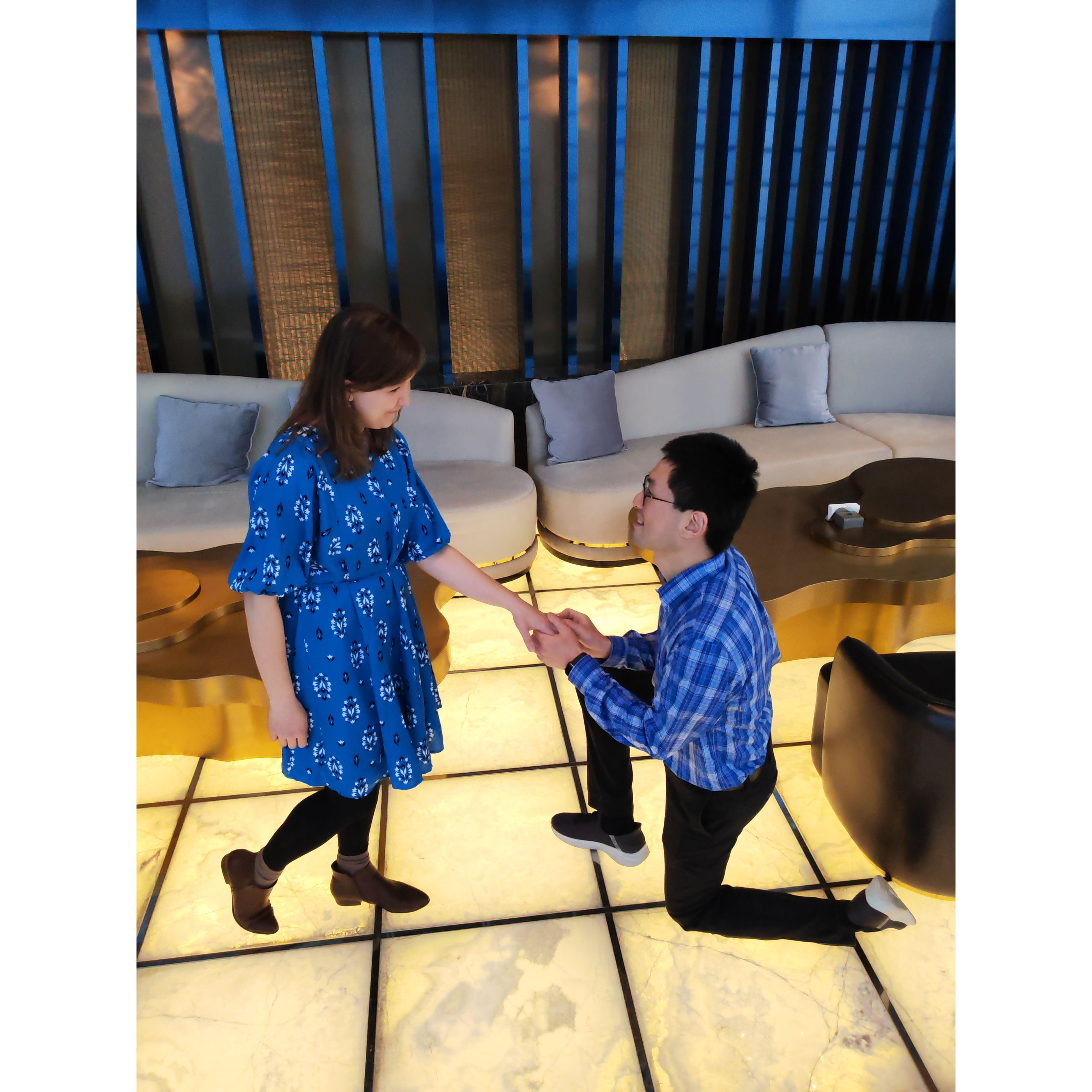 Engagement photoshoot -- courtesy of Benny's dad!