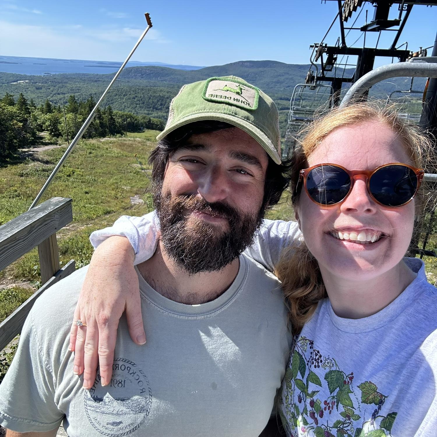 We got engaged during a hike to the top of ragged mountain