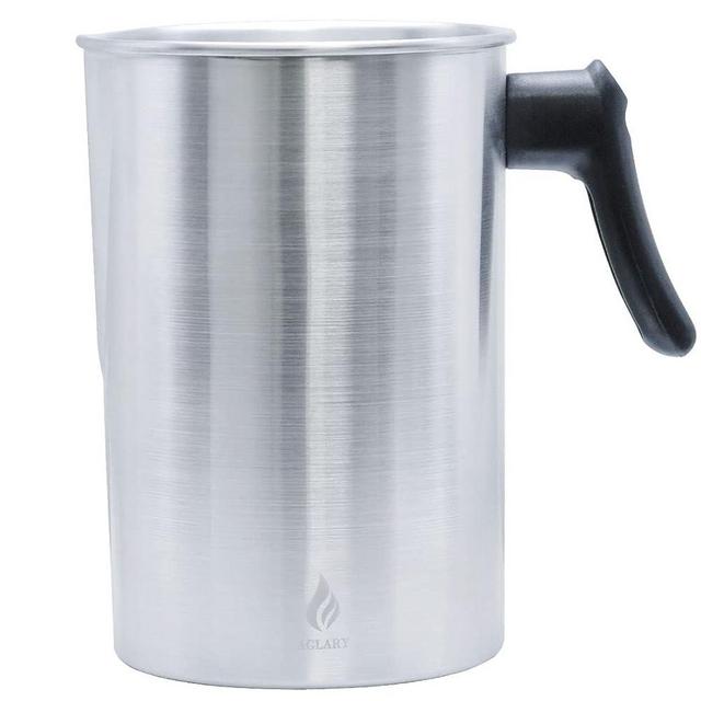 AGLARY Candle Making Pouring Pot, Double Boiler Aluminum Candle Wax Melting Pitcher，Holds for 4 Pounds Wax，with Heat-Resistant Handle and Dripless Pouring Spout,Wax melt containers，3L…