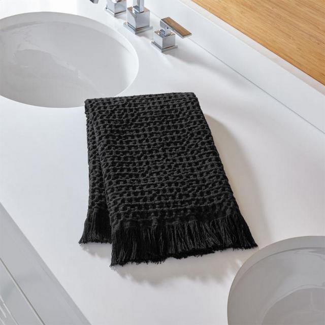 Sola Black Guest Towel