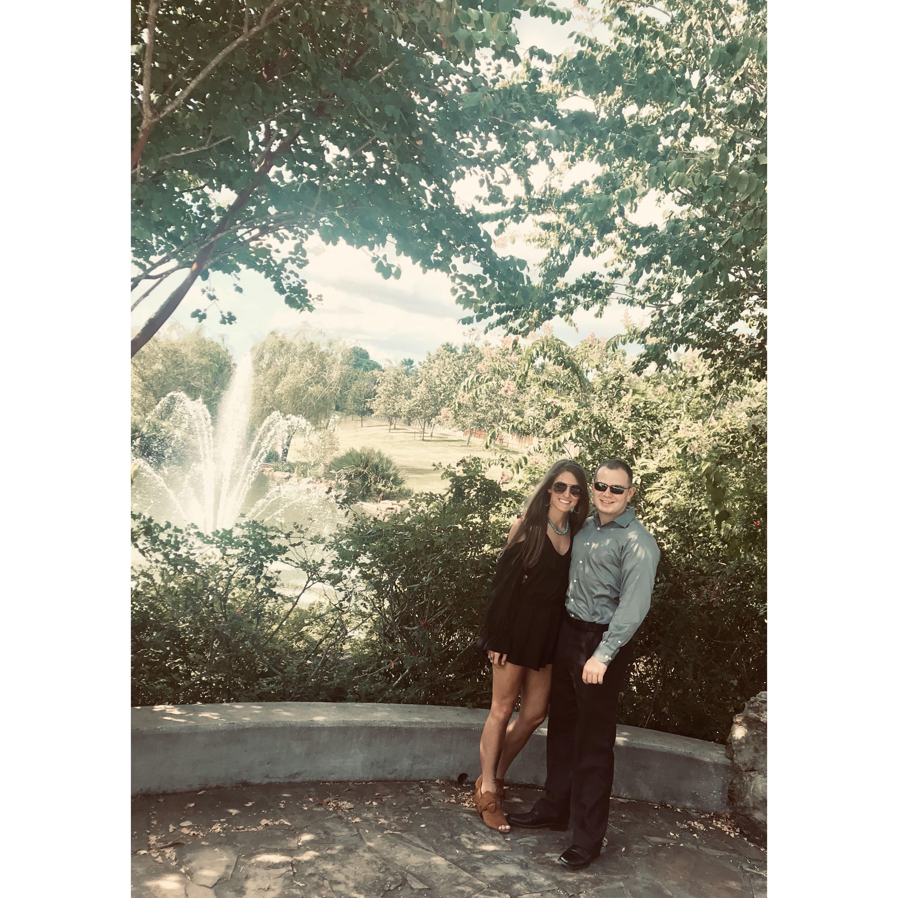 The very first picture we ever took together. We were at a wedding in Houston, and this is also the same trip I sent a text to my mom that said “ Mom, I am going to marry this man.”
