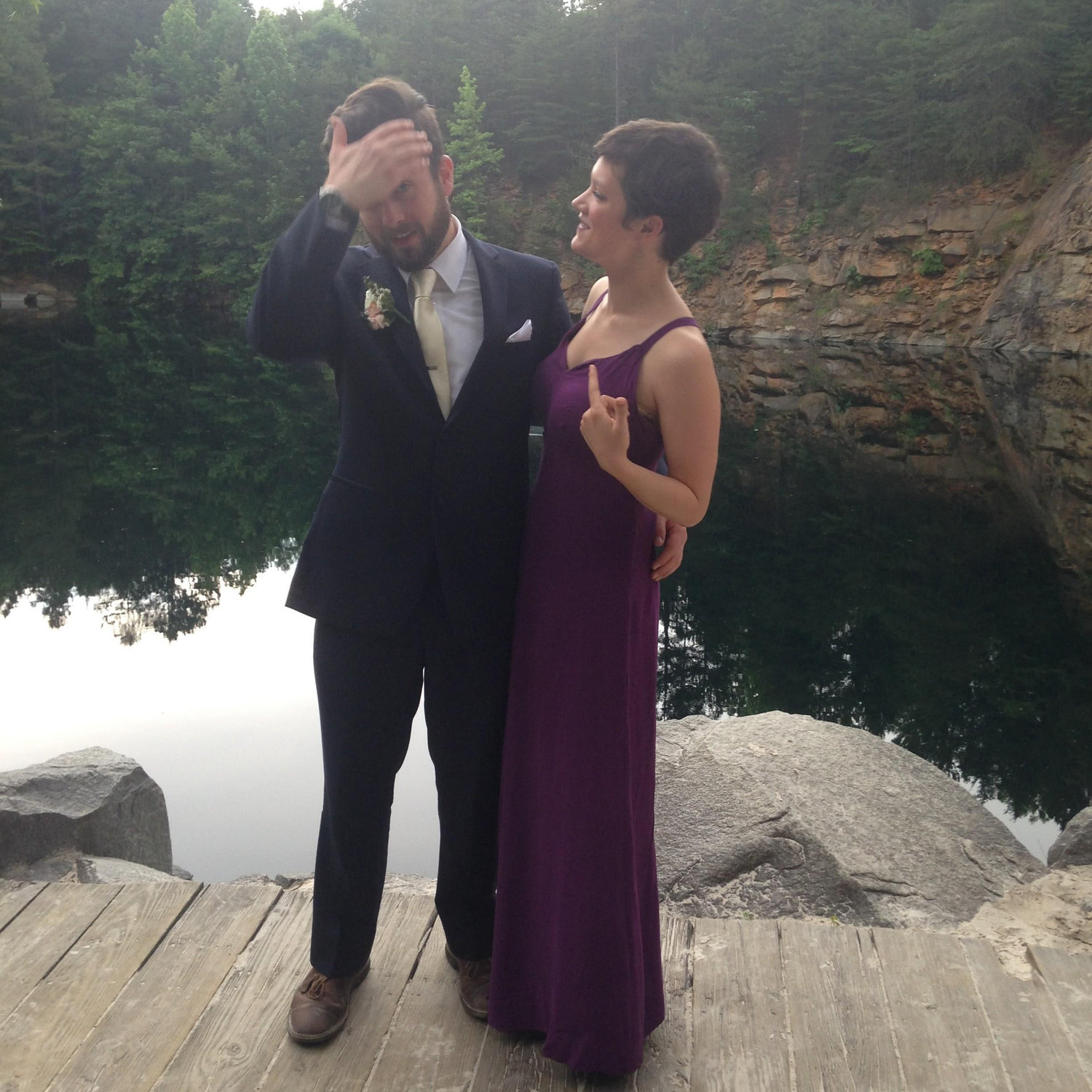 Possible the most accurate representation of us as a couple; mid sentence and not paying attention to the camera.