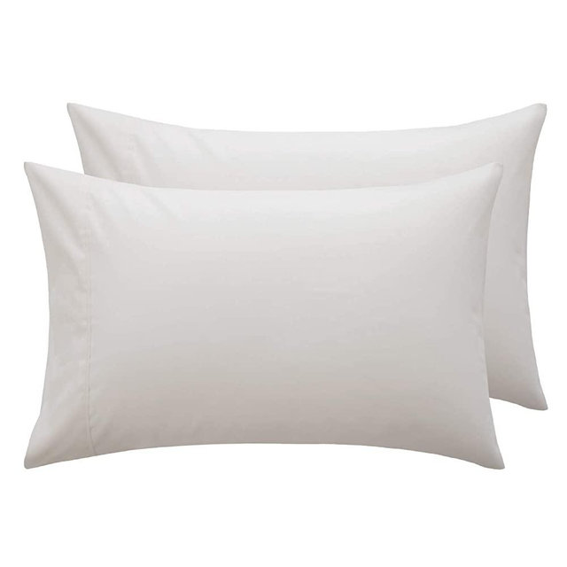 Bedsure Off White Pillowcase Set - Queen Size (20 x 30 inches) Bed Pillow Cover - Brushed Microfiber, Wrinkle, Fade & Stain Resistant - Envelop Closure Pillow Case Set of 2